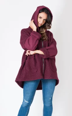 Promo ❤️ Want That Trend Bianca Wine Hooded ???? Coatigan ????