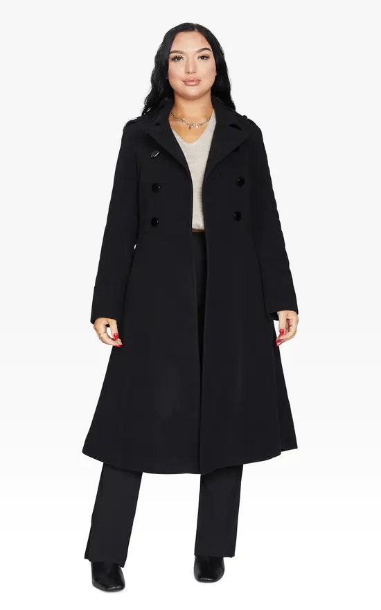 Buy ???? De La Creme Fashions Shannon A Line Double Breasted ???? Coat (Black) ???? 3 Buy ???? De La Creme Fashions Shannon A Line Double Breasted ???? Coat (Black) ????