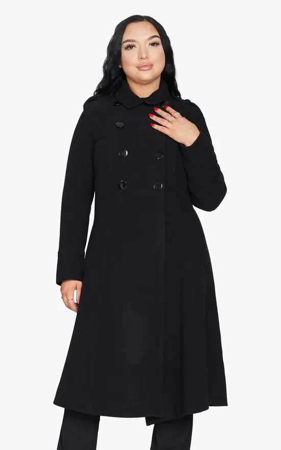 Buy ???? De La Creme Fashions Shannon A Line Double Breasted ???? Coat (Black) ???? 4 Buy ???? De La Creme Fashions Shannon A Line Double Breasted ???? Coat (Black) ???? - Image 2