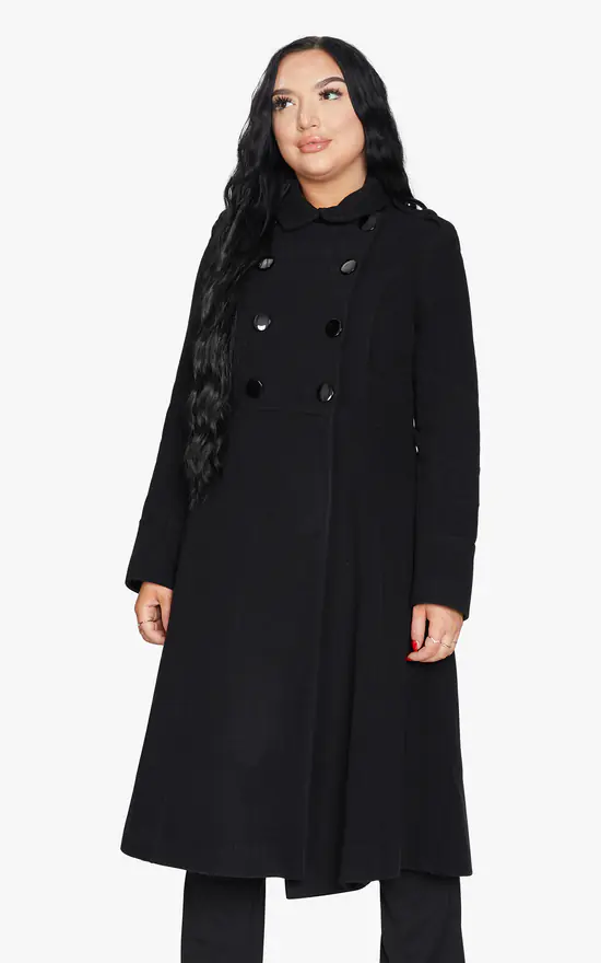 Buy ???? De La Creme Fashions Shannon A Line Double Breasted ???? Coat (Black) ???? 5 Buy ???? De La Creme Fashions Shannon A Line Double Breasted ???? Coat (Black) ???? - Image 3