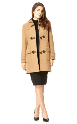Coupon ⌛ De La Creme Fashions Andrea Camel Duffle ???? Coat ????