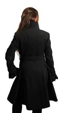 New ???? De La Creme Fashions Carolina Black Ruffle Fit & Flare Belted ???? Coat ???? -De La Creme Fashions Shop unnamed file 1607