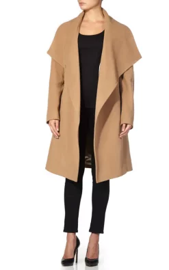 Wholesale ???? De La Creme Fashions Beverley Camel Large Lapel Duster ???? Coat ????