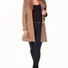 Best deal ???? De La Creme Fashions Melissa Camel Winter ???? Coat With Faux Faux Collar ✔️