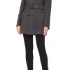 Cheap ???? De La Creme Fashions Hannah Mid Grey Military Style Belted ???? Coat ????