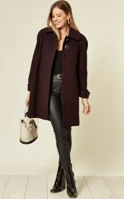 Best reviews of ???? De La Creme Fashions Lisa Wine Wool & Cashmere Swing ???? Coat ❤️