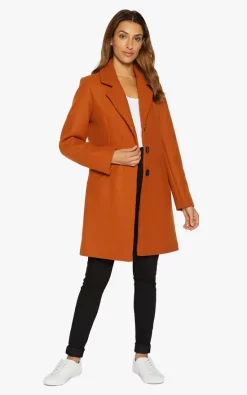 Best reviews of ???? De La Creme Fashions Sara Covert Button Up ???? Coat (Orange) ????