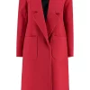 Best deal ⭐ De La Creme Fashions Tasha Red Faux Wool Wrap Long ???? Coat ✨