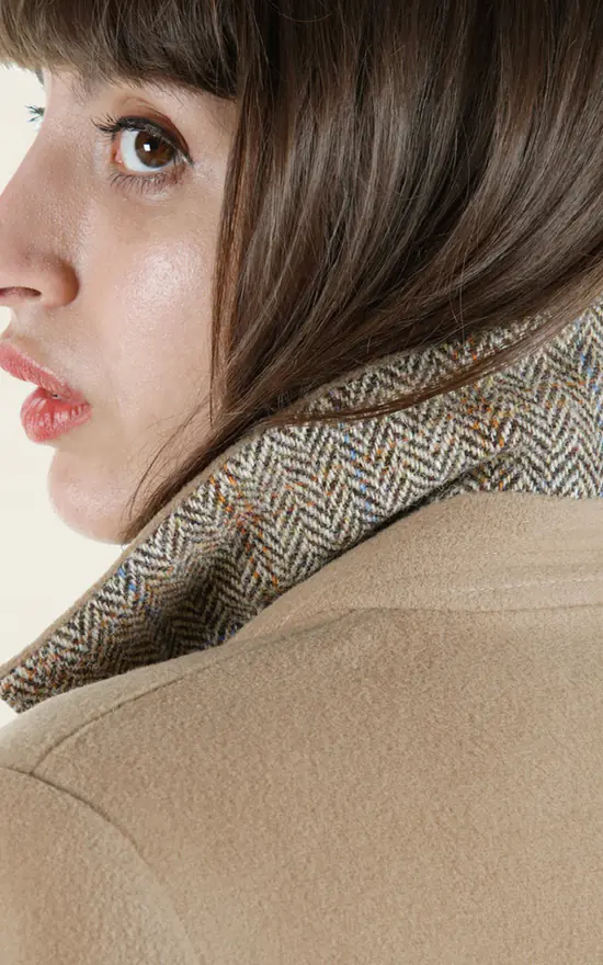 Top 10 ???? De La Creme Fashions Victoria Camel Wool & Harris Tweed Contrast ???? Coat ✨ 5 Top 10 ???? De La Creme Fashions Victoria Camel Wool & Harris Tweed Contrast ???? Coat ✨ - Image 3