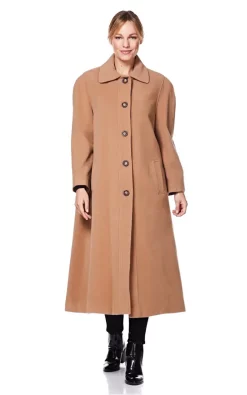 Top 10 ???? De La Creme Fashions Caroline Camel Oversized Long ???? Coat With Peter Pan Collar ????