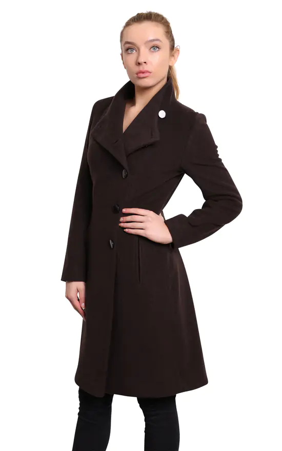 Discount ???? De La Creme Fashions Veronica Brown Funnel Neck Button Down ???? Coat ???? 3 Discount ???? De La Creme Fashions Veronica Brown Funnel Neck Button Down ???? Coat ????