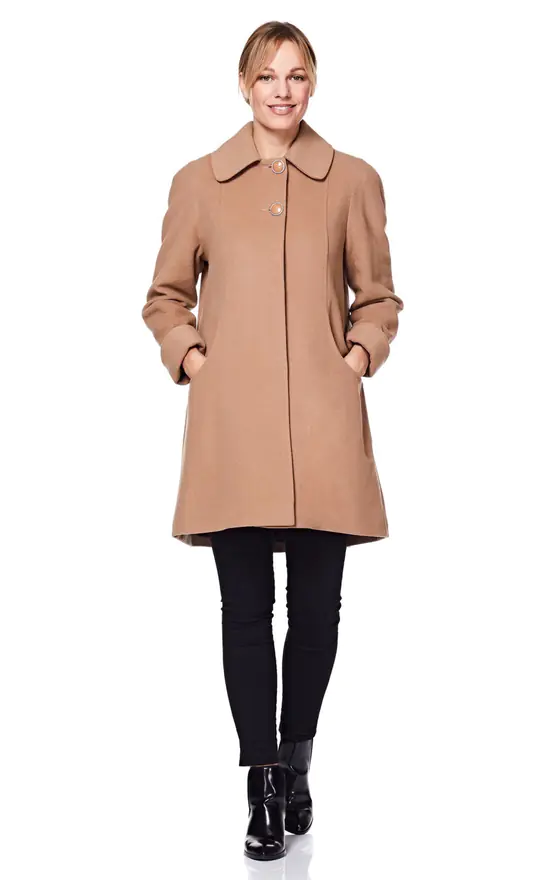 Hot Sale ❤️ De La Creme Fashions Lisa Camel Wool & Cashmere Swing ???? Coat ???? 3 Hot Sale ❤️ De La Creme Fashions Lisa Camel Wool & Cashmere Swing ???? Coat ????