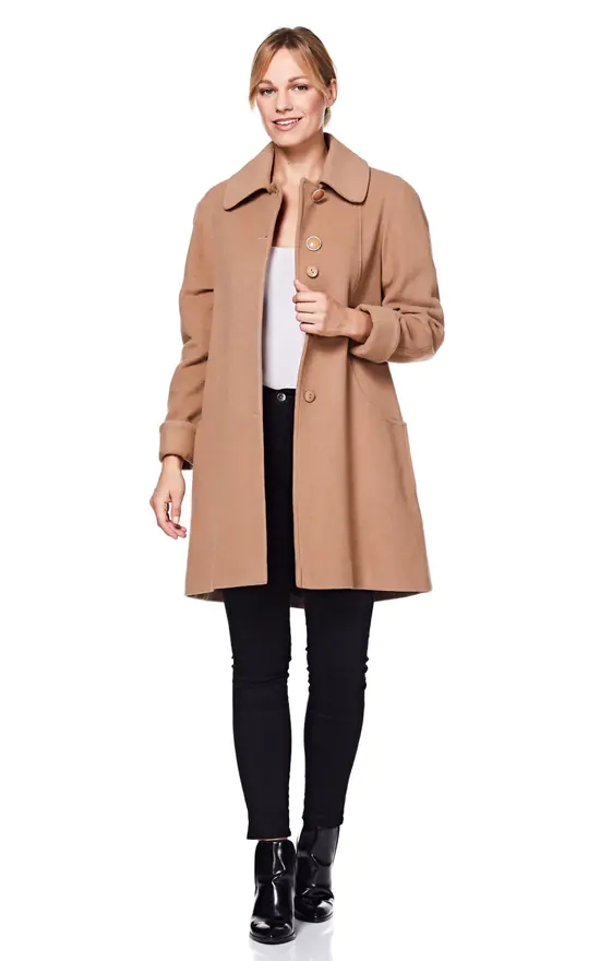 Hot Sale ❤️ De La Creme Fashions Lisa Camel Wool & Cashmere Swing ???? Coat ???? 4 Hot Sale ❤️ De La Creme Fashions Lisa Camel Wool & Cashmere Swing ???? Coat ???? - Image 2