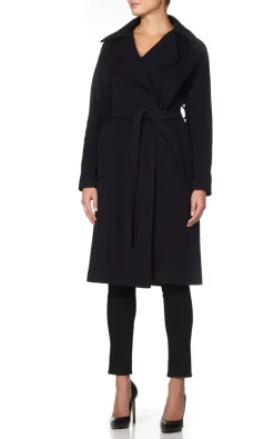 Best Pirce ???? De La Creme Fashions Diana Navy Wrap Around Duster ???? Coat ????