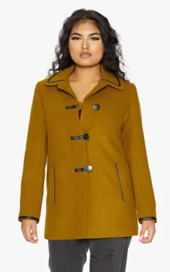 Best Pirce ❤️ De La Creme Fashions Lime Green Wool Blend Contrast Trim ???? Coat ???? -De La Creme Fashions Shop unnamed file 1732