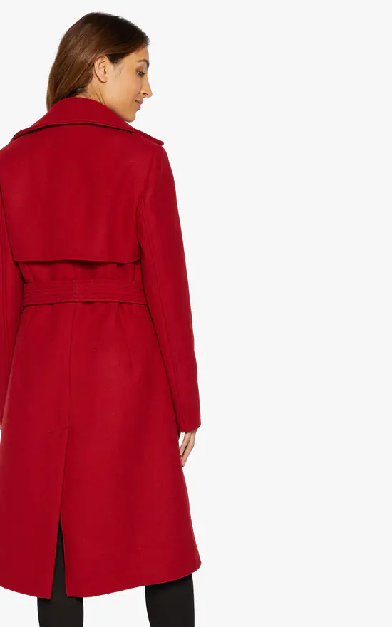 Coupon ???? De La Creme Fashions Dina Lapel Collar Duster ???? Coat With Belt (Red) ???? 5 Coupon ???? De La Creme Fashions Dina Lapel Collar Duster ???? Coat With Belt (Red) ???? - Image 3