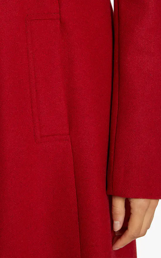 Coupon ???? De La Creme Fashions Dina Lapel Collar Duster ???? Coat With Belt (Red) ???? 6 Coupon ???? De La Creme Fashions Dina Lapel Collar Duster ???? Coat With Belt (Red) ???? - Image 4