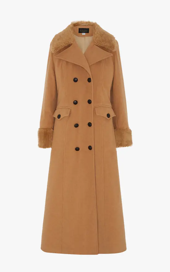 Coupon ???? De La Creme Fashions Alexa Camel Military Faux Fur Trim Maxi ???? Coat ✨ 6 Coupon ???? De La Creme Fashions Alexa Camel Military Faux Fur Trim Maxi ???? Coat ✨ - Image 4