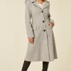 Deals ???? De La Creme Fashions Beatrice Silver Hooded Mid Length ???? Coat ????