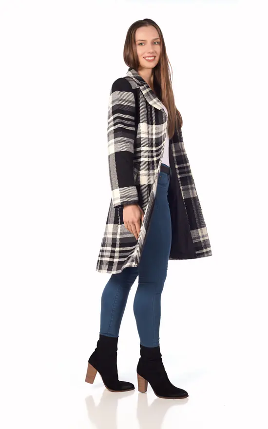 Buy ✨ De La Creme Fashions Allison Black Tartan Check Single Breasted ???? Coat ???? 4 Buy ✨ De La Creme Fashions Allison Black Tartan Check Single Breasted ???? Coat ???? - Image 2