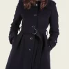 Best deal ???? De La Creme Fashions Frederica Black Belted Wool Blend ???? Coat ????