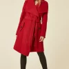 Buy ???? De La Creme Fashions Beverley Red Large Lapel Duster ???? Coat ????