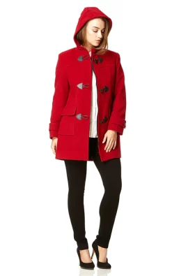 Hot Sale ???? De La Creme Fashions Andrea Red Duffle ???? Coat ????