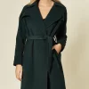 Coupon ???? De La Creme Fashions Diana Emerald Green Wrap Around Duster ???? Coat ⌛
