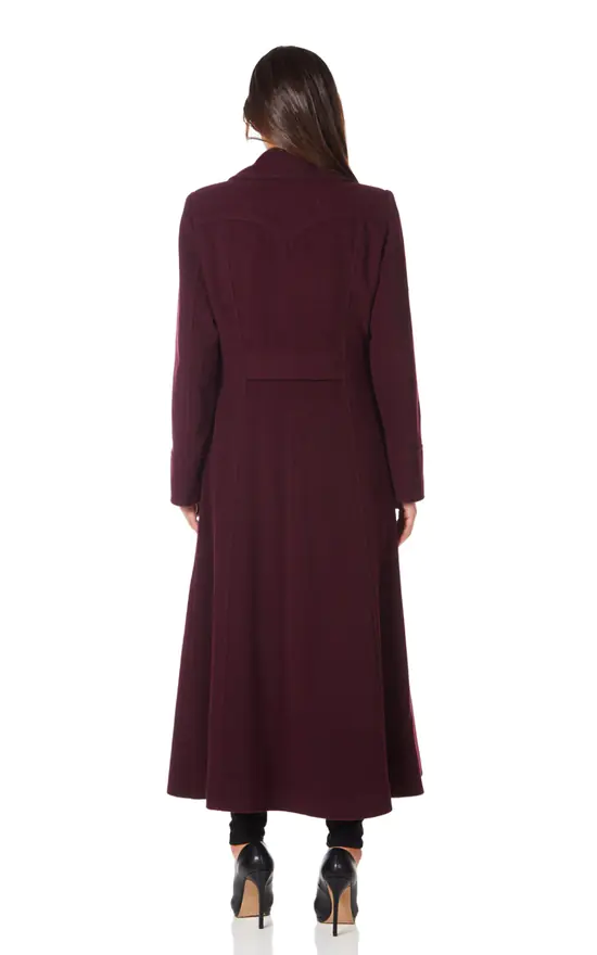 Budget ✔️ De La Creme Fashions Carmelle Wine Double Breasted Maxi ???? Coat ???? 5 Budget ✔️ De La Creme Fashions Carmelle Wine Double Breasted Maxi ???? Coat ???? - Image 3