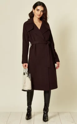 Best Sale ???? De La Creme Fashions Diana Wine Wrap Around Duster ???? Coat ⭐