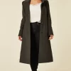 Cheap ???? De La Creme Fashions Beatrice Grey Hooded Mid Length ???? Coat ????
