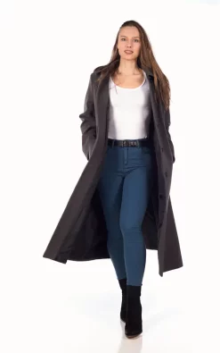 Best deal ???? De La Creme Fashions Rochelle Grey Hooded Long Winter ???? Coat ????