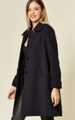Promo ???? De La Creme Fashions Lisa Navy Wool & Cashmere Swing ???? Coat ???? -De La Creme Fashions Shop unnamed file 1834
