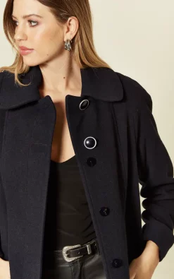 Promo ???? De La Creme Fashions Lisa Navy Wool & Cashmere Swing ???? Coat ???? -De La Creme Fashions Shop unnamed file 1835