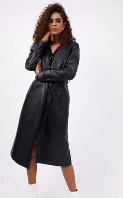 Best deal ???? Chekani Faux Leather ???? Coat With Belt | Coco ????