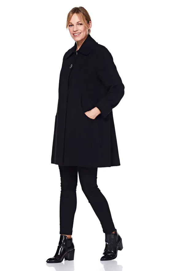 Hot Sale ✔️ De La Creme Fashions Lisa Black Wool & Cashmere Swing ???? Coat ???? 5 Hot Sale ✔️ De La Creme Fashions Lisa Black Wool & Cashmere Swing ???? Coat ???? - Image 3