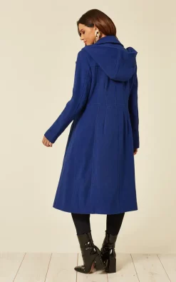 Brand new ???? De La Creme Fashions Beatrice Blue Hooded Mid Length ???? Coat ✨ -De La Creme Fashions Shop unnamed file 1855