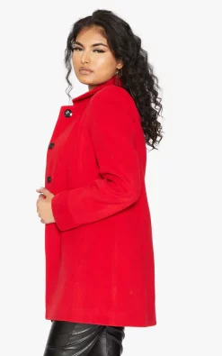 Best Sale ???? De La Creme Fashions Red Wool Blend Hip Length Covert ???? Coat ???? -De La Creme Fashions Shop unnamed file 1862