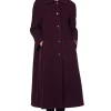 Wholesale ???? De La Creme Fashions Caroline Wine Red Oversized Long ???? Coat With Peter Pan Collar ????
