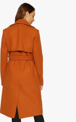 Hot Sale ???? De La Creme Fashions Dina Lapel Collar Duster ???? Coat With Belt (Orange) ???? -De La Creme Fashions Shop unnamed file 1869
