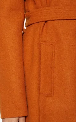 Hot Sale ???? De La Creme Fashions Dina Lapel Collar Duster ???? Coat With Belt (Orange) ???? -De La Creme Fashions Shop unnamed file 1870