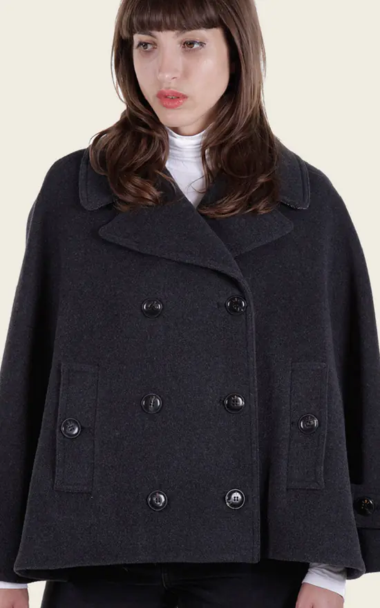 Cheapest ⭐ De La Creme Fashions Bianca Grey Wool & Harris Tweed Contrast Cape ???? 3 Cheapest ⭐ De La Creme Fashions Bianca Grey Wool & Harris Tweed Contrast Cape ????