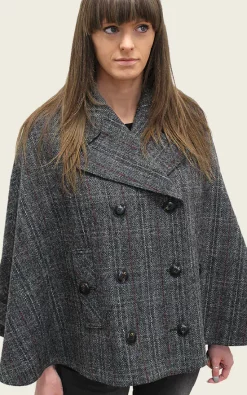 Deals ???? De La Creme Fashions Vitalia Harris Tweed Check Cape ????