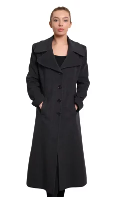 Coupon ✔️ De La Creme Fashions Grey Large Lapel Single Breasted Long ???? Coat ????