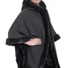 Brand new ❤️ De La Creme Fashions Caitlin Grey Faux Fur Lined Hooded Cape ????