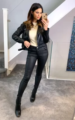Best reviews of ???? ONLY Biker Faux Leather Black Jacket ✔️