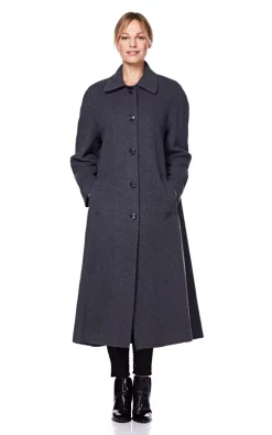 De La Creme Fashions Shop 33 Budget ???? De La Creme Fashions Caroline Grey Oversized Long ???? Coat With Peter Pan Collar ????