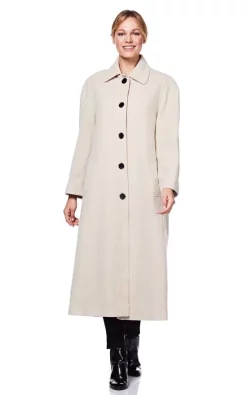 De La Creme Fashions Shop 27 Best reviews of ???? De La Creme Fashions Caroline Bisque Oversized Long ???? Coat With Peter Pan Collar ⌛