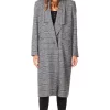 Best Pirce ???? De La Creme Fashions Tasha Prince Of Wales Check Wool Wrap Long ???? Coat ????