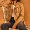 New ???? ONLY Faux Leather Biker Jacket In Light Brown ????